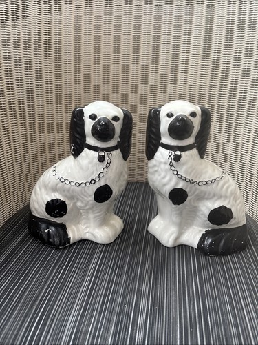Pair white black ceramic - &,