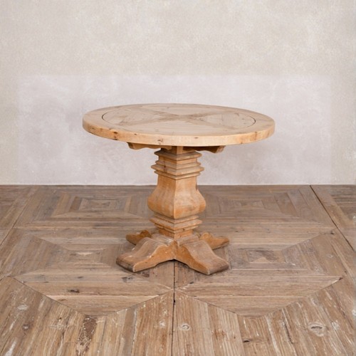 Round pine table pub - round,