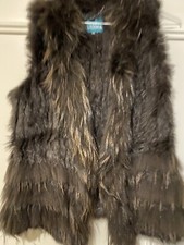 Soho Furrier Rabbit and Racoon Gilet size xs - excellent condition