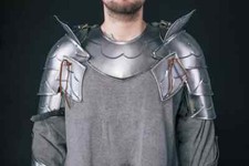 Medieval pauldrons and gorget