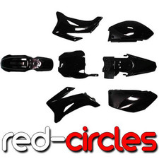BLACK TTR / CRF70 PITBIKE PLASTICS SET fits DEMON XLR 140 160 PITSTER PRO LXR