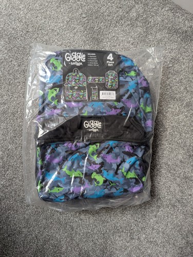 Smiggle kids black shark print - black,