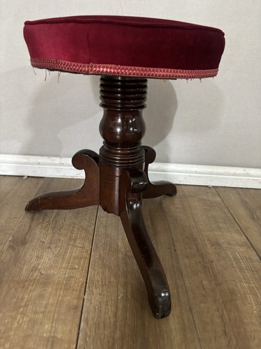 Adjustable antique piano - adjustable, stool