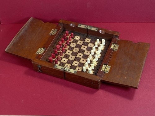 Antique wooden folding travel - folding,