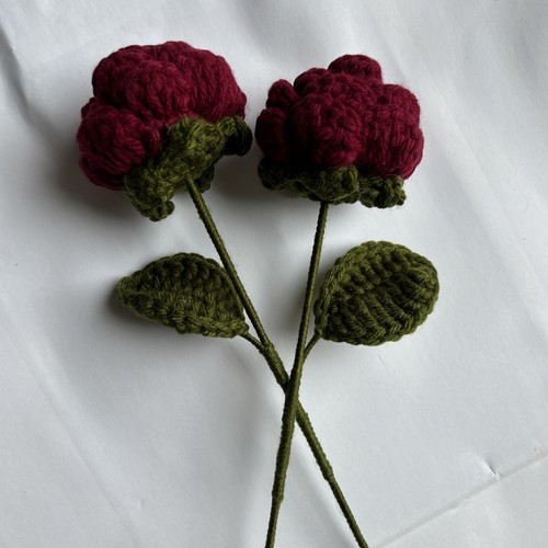 Crochet rose flower - set, 2