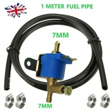 Petrol diesel fuel solenoid shut off lock off valve 12V 11W 1 METER PIPE+4 JUBIL