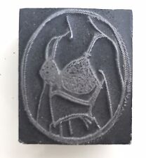 Vintage Antique Metal Wood Printing Block - Ladies Underwear