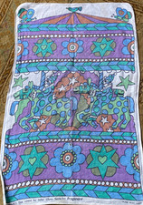 Vintage The Times tea towel by Juliet Glynn Smith for Fragonard