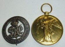 WW1 medal & wound badge (373221) to 12520 Pte.W.Riley Leic Reg