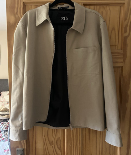 Zara men beige zip - zara, zip-up