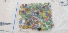 Assortment Job Lot of Glass Coloured marbles 97  Different Sizes, Used