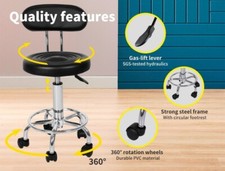 Adjustable Swivel Salon Stool Chair Beauty Spa Massage Barber Hairdressing UK