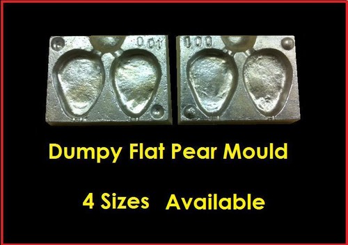 Dumpy flat pear fishing weight - flat,