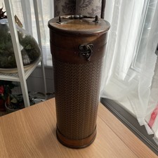 Antique Vintage Wooden Bottle Carrier Tube Box