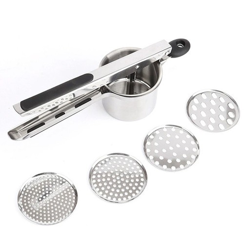 Stainless steel potato ricer - stainless,