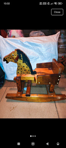 Wooden rocking horse ride - wooden,