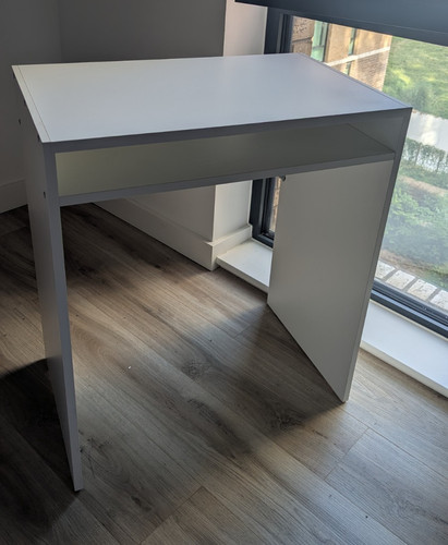 White minimalist ikea table - minimalist,