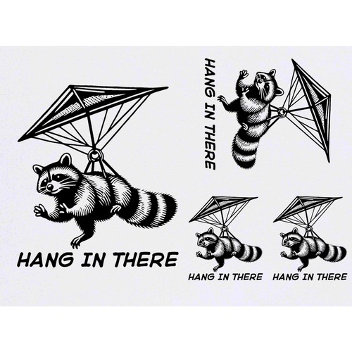 Hang gliding raccoon - 4,