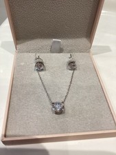 Diamonique QVC SOLITAIRE PENDANT & EARRINGS SET