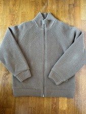 Carhartt Padded Ribbed Jacket Men's Size L Brown Full Zip Lined Coat