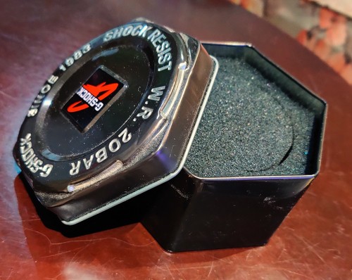 Shock watch tin empty - watch,
