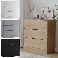 60/80cm Chest of 3 Drawers Compact Storage Bedside Cabinet Bedroom Furniture