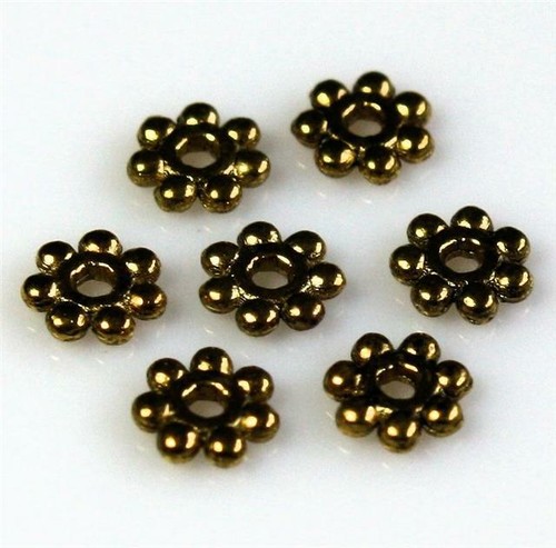 Daisy spacer beads - spacer, 100
