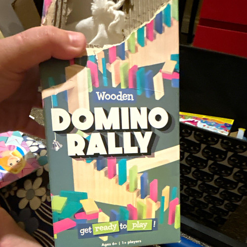 Wooden domino rally wood - wooden, giant