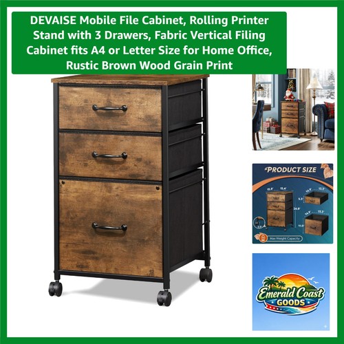 Compact rolling printer stand - compact,