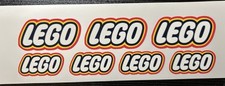 Lego logo 7 Stickers  Quality vinyl Paper Printed And Cut 2 Sizes 5.5Cm / 4cm