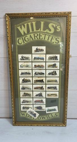 Framed vintage wills cigarette - vintage,