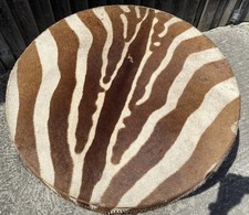 Stunning Large Zebra Hide Table / Drum Circa 1930’s Fantastic Condition Vintage.