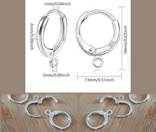 10 x Round Silver Hinged