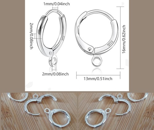 Round silver hinged - x,