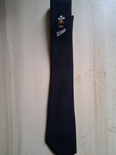 Black rugby union tie - rugby,