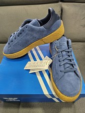 Adidas Stan Smith Crepe Blue Suede Shoes Trainers Sneakers Size 8 New HQ6834