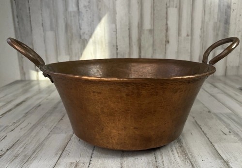 Antique solid copper jam pot - solid,