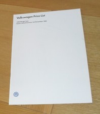 Volkswagen VW Price Guide 1995-1996 inc Corrado Storm VR6 Golf GTI 16v Vento