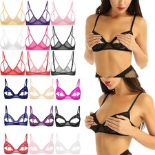 Sexy Women's Lace Open Cup Bra