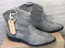 Fat Face Women pixie suede Leather Ankle Boots Size uk 4 grey  new