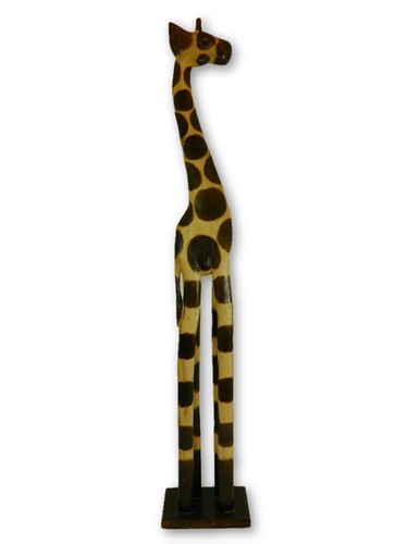 Wooden giraffe carving - giraffe,