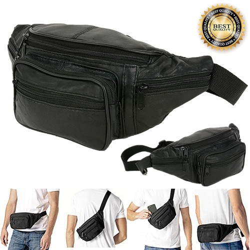 Fanny pack black genuine - black,