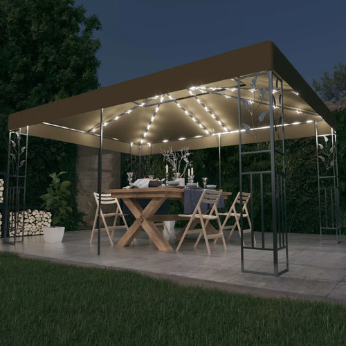Gazebo 3x4 taupe polyester - 3x4,