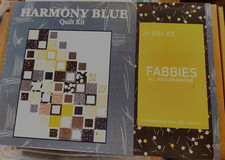 Blue patchwork quilt kit by