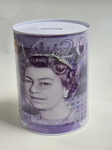 Large jumbo money tin - x,
