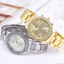 Women Crystal Diamante Quartz Ladies Wrist Watch Fashion Rhinestone Watches Gift