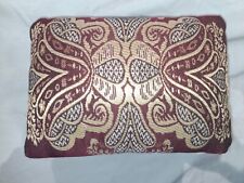 Vintage Retro Tapestry Footstool Rectangle Floral Pattern Upholstery Wooden Legs