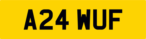 Woof dog van car - dog, number