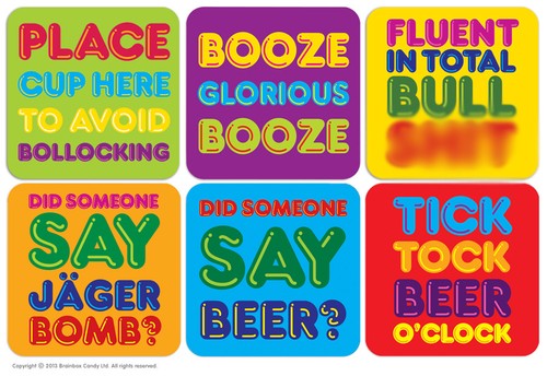 Brainbox candy drinks coasters - brainbox,