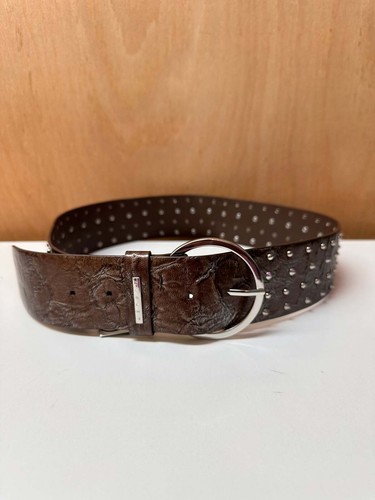 Leather allover studded wide - leather,
